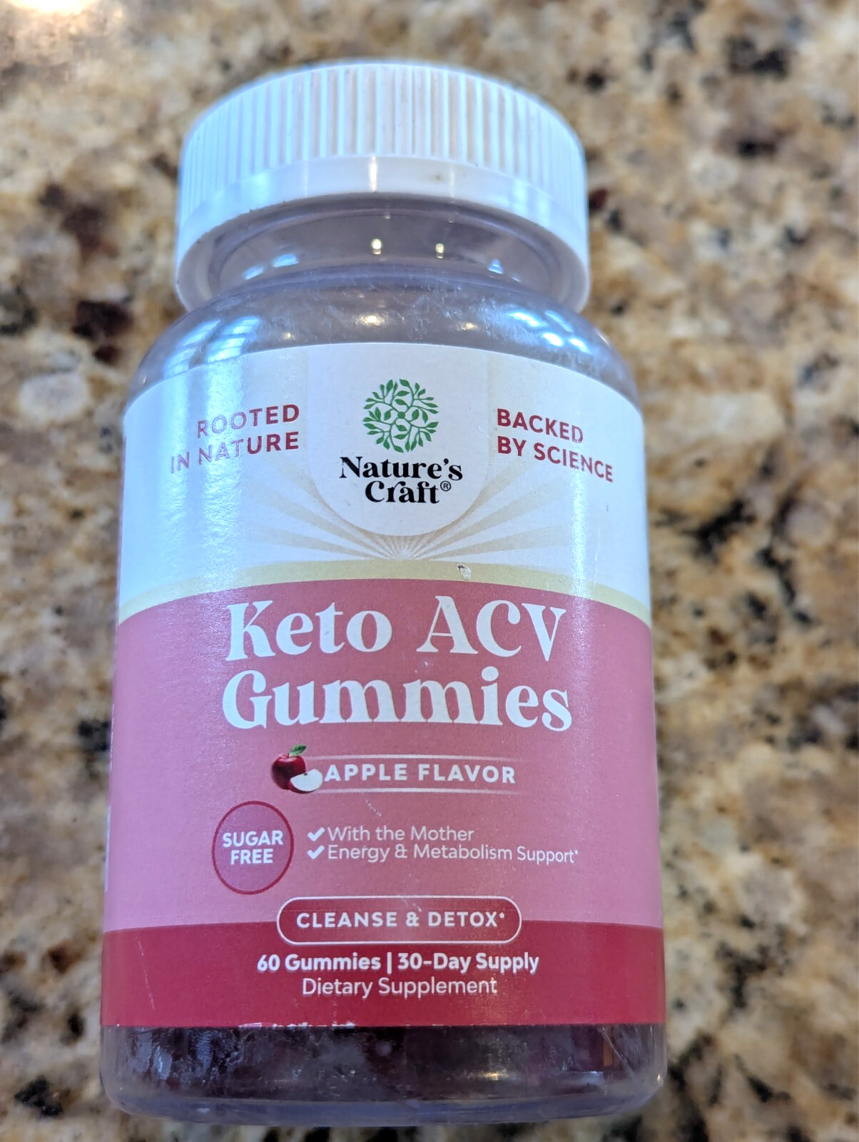 Nature’s Craft Keto ACV Gummies Apple 60 count exp: 09/2025