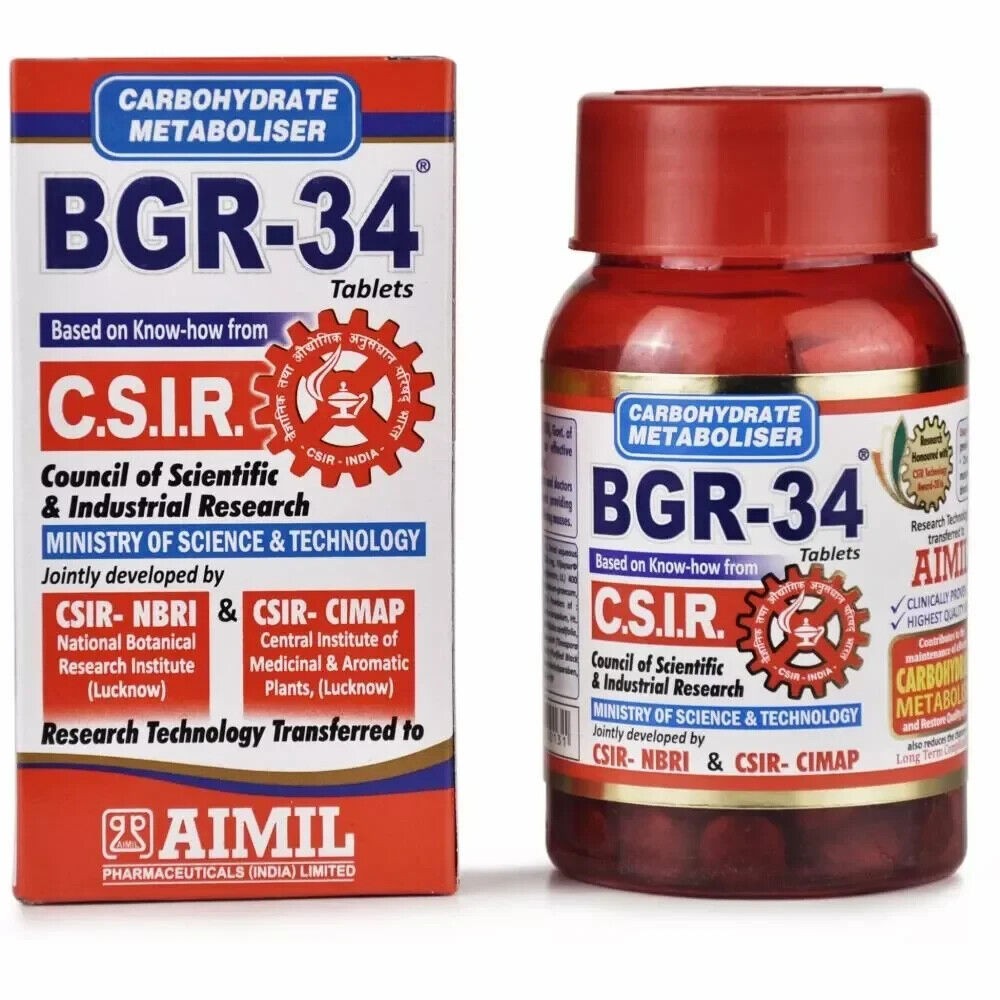 6 PACK X BGR 34 By Aimil Pharma Herbal Product FREE SHIP