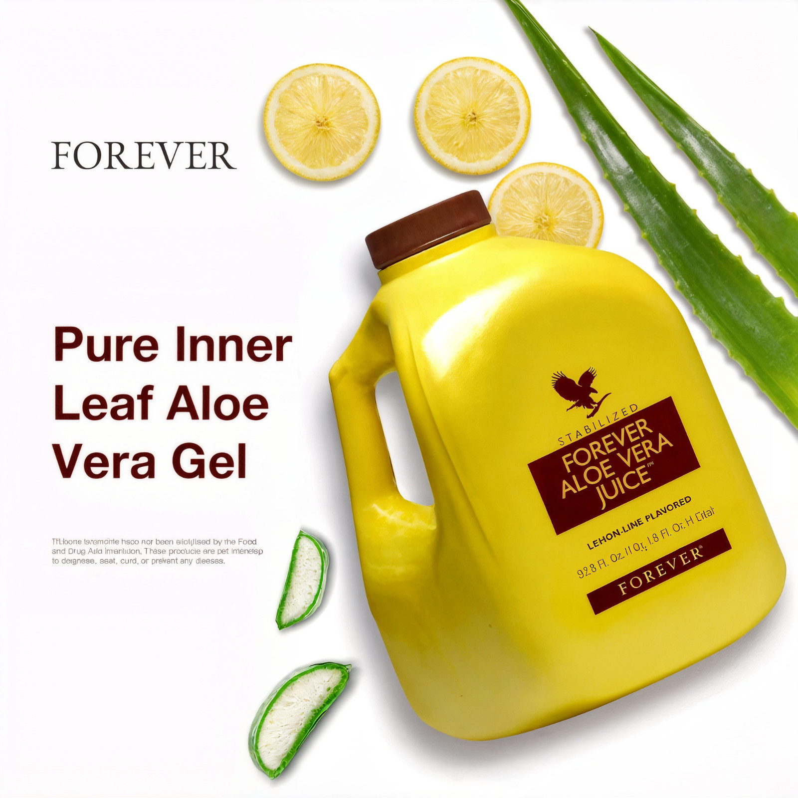 Forever Aloe Vera Gel 4 Pack 33.8oz Each Pure Drink 99.7% Stabilized 4L Total