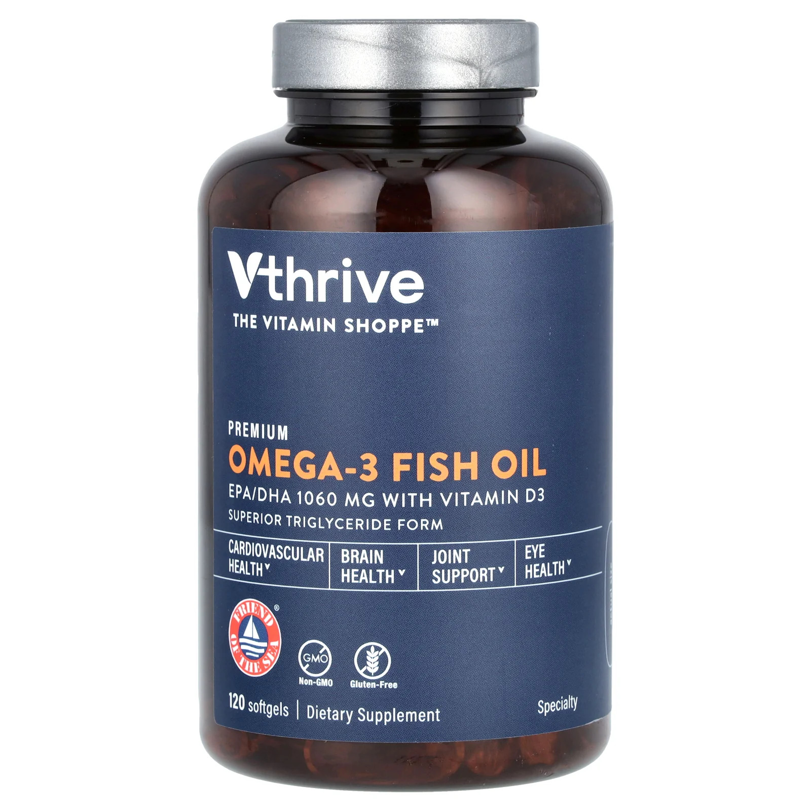 2 X Vthrive, Premium Omega-3 Fish Oil, 120 Softgels