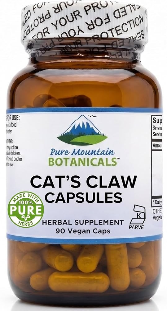 Pure Mountain Cat’s Claw Capsules 1000mg Peruvian Herbal Supplement 90Ct 10/29