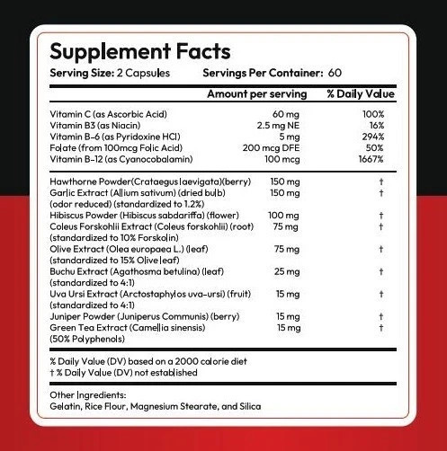 Healthy Flow Blood Health Support Cardiovascular Circulation Formula 120 Capsule