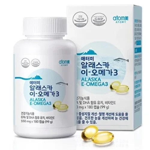 Atomy Health [Alaska E-Omega 3] 180 softgels EPA & DHA & Vitamin E / K-Health