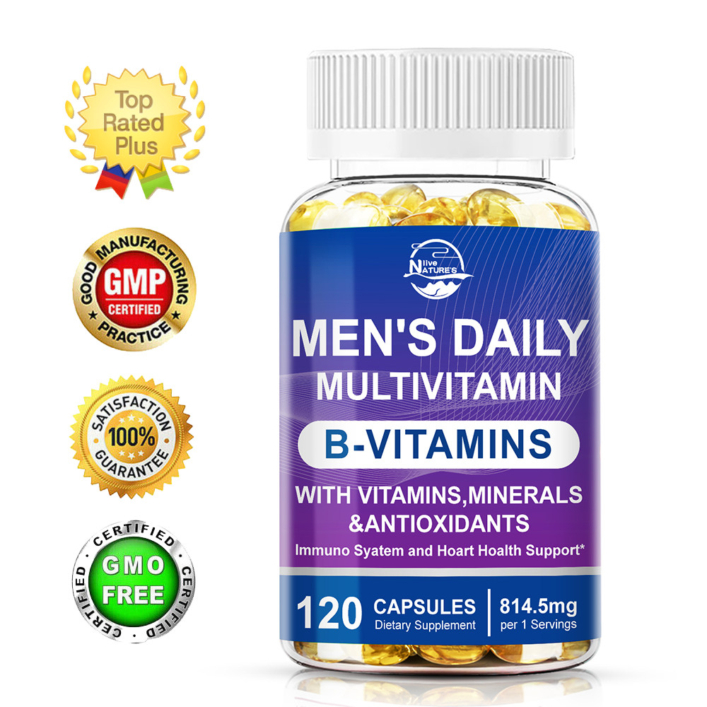 Multivitamin for Men 120 Capsules – Vitamins and Minerals – NON GMO, Gluten Free