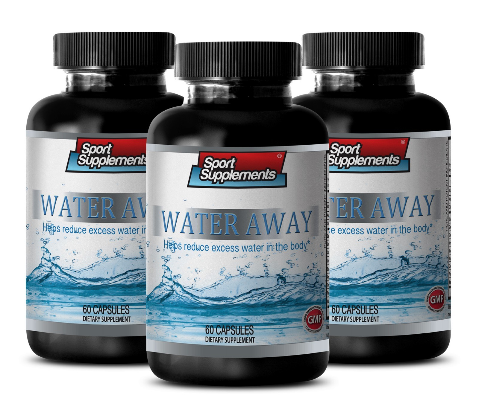 Lower Blood Pressure – Water Away Pills 700mg -100% Natural Blend of Minerals 3B