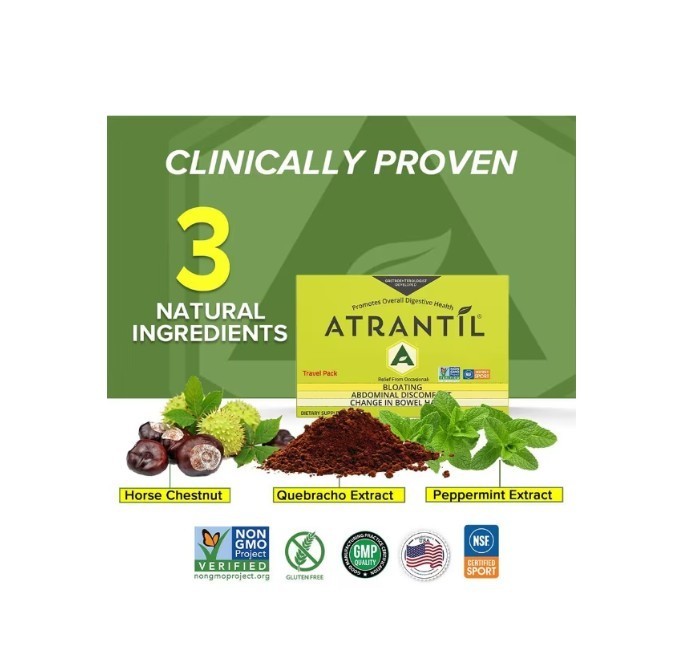 ATRANTíL (20 Count)–Bloating Relief and Everyday Digestive Health–Travel Pak