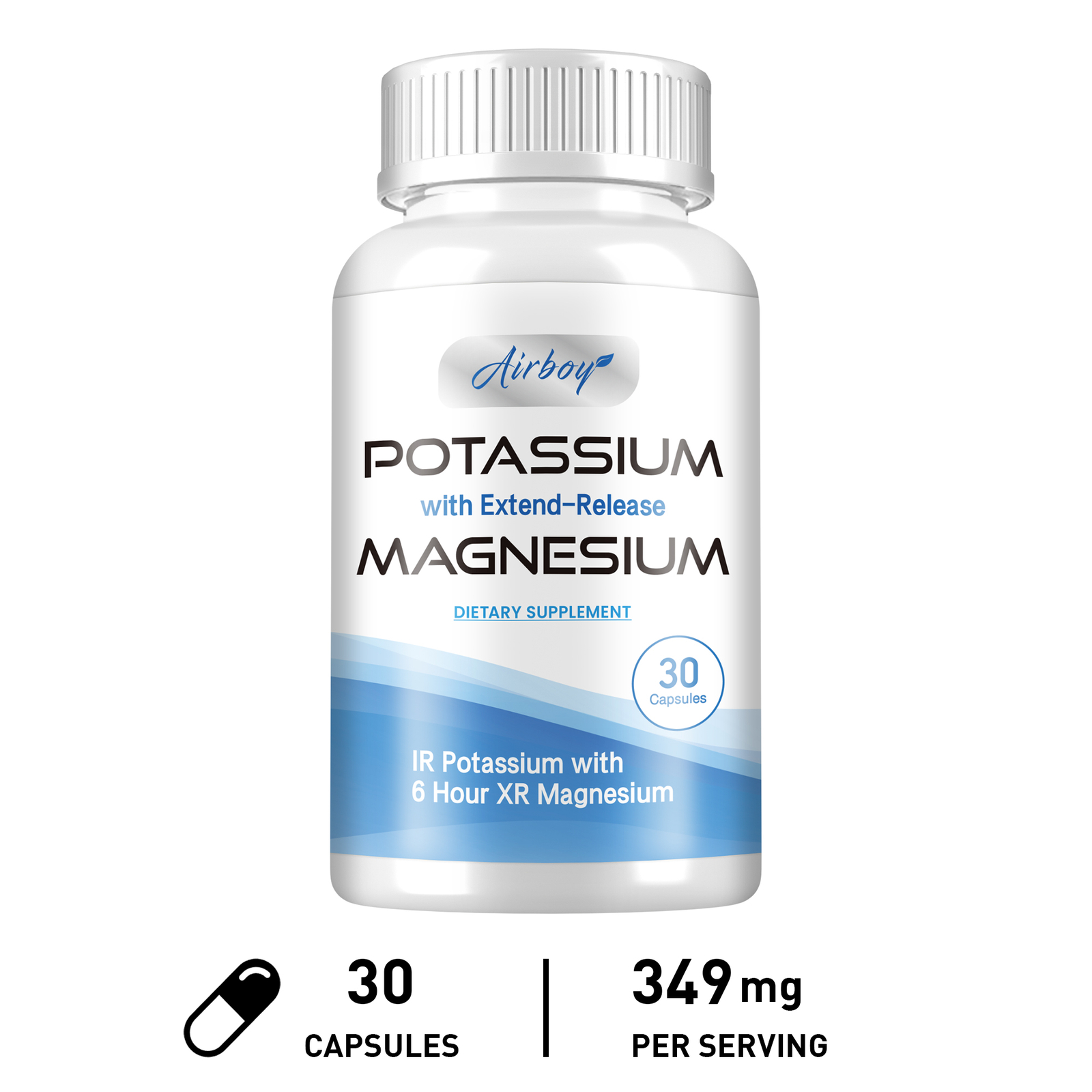 Potassium+Magnesium 349mg – Blood Pressure Health ,Muscle & Bone Health, Calm