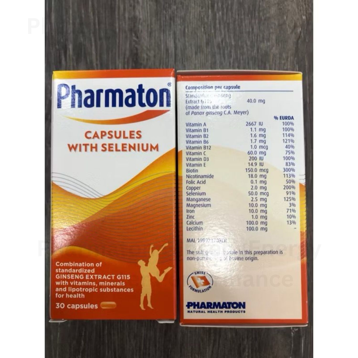Pharmaton 100 Tablets with G115 Ginseng and Selenium Energy Booster