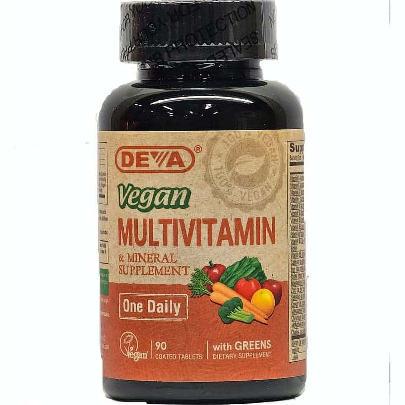 Deva Vegan Multivitamin Mineral Supplement 90 Tablets with Iron Free Shipping