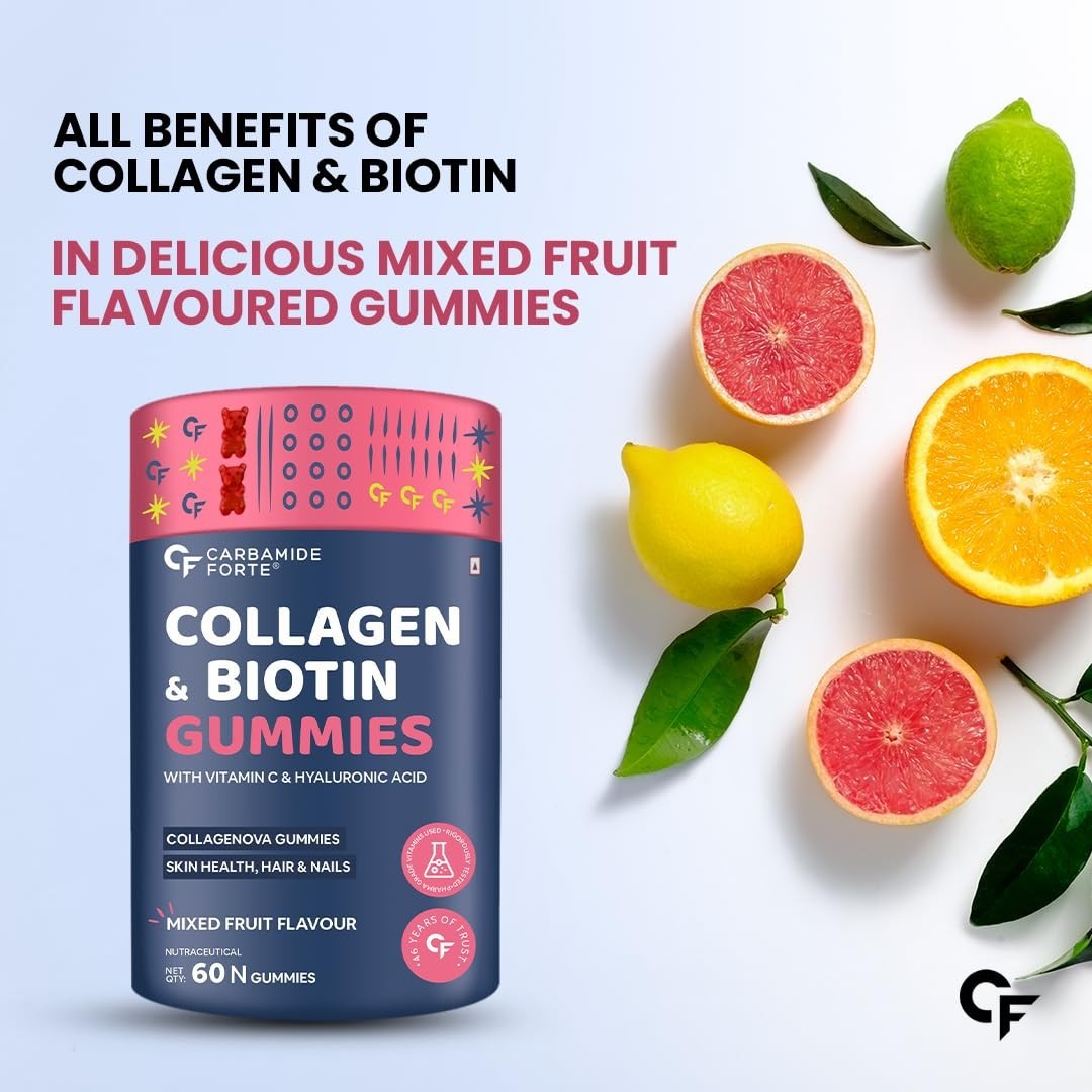 Carba.mide Forte Collagen Biotin Gummies 60 Mixed Fruit