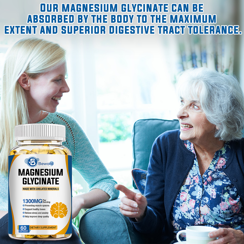 1330mg Magnesium Glycinate High Absorption,Improved Sleep,Stress,Anxiety Relief