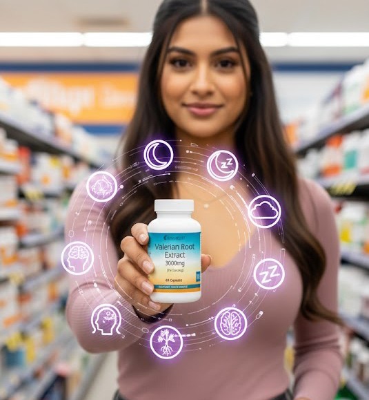 Valerian Root 3000mg Capsules serving- USA Deal