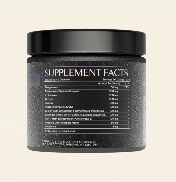 Formulation Factory 10-in-1 Natural Sleep Supplement 120 Caps Exp 03/2028 New