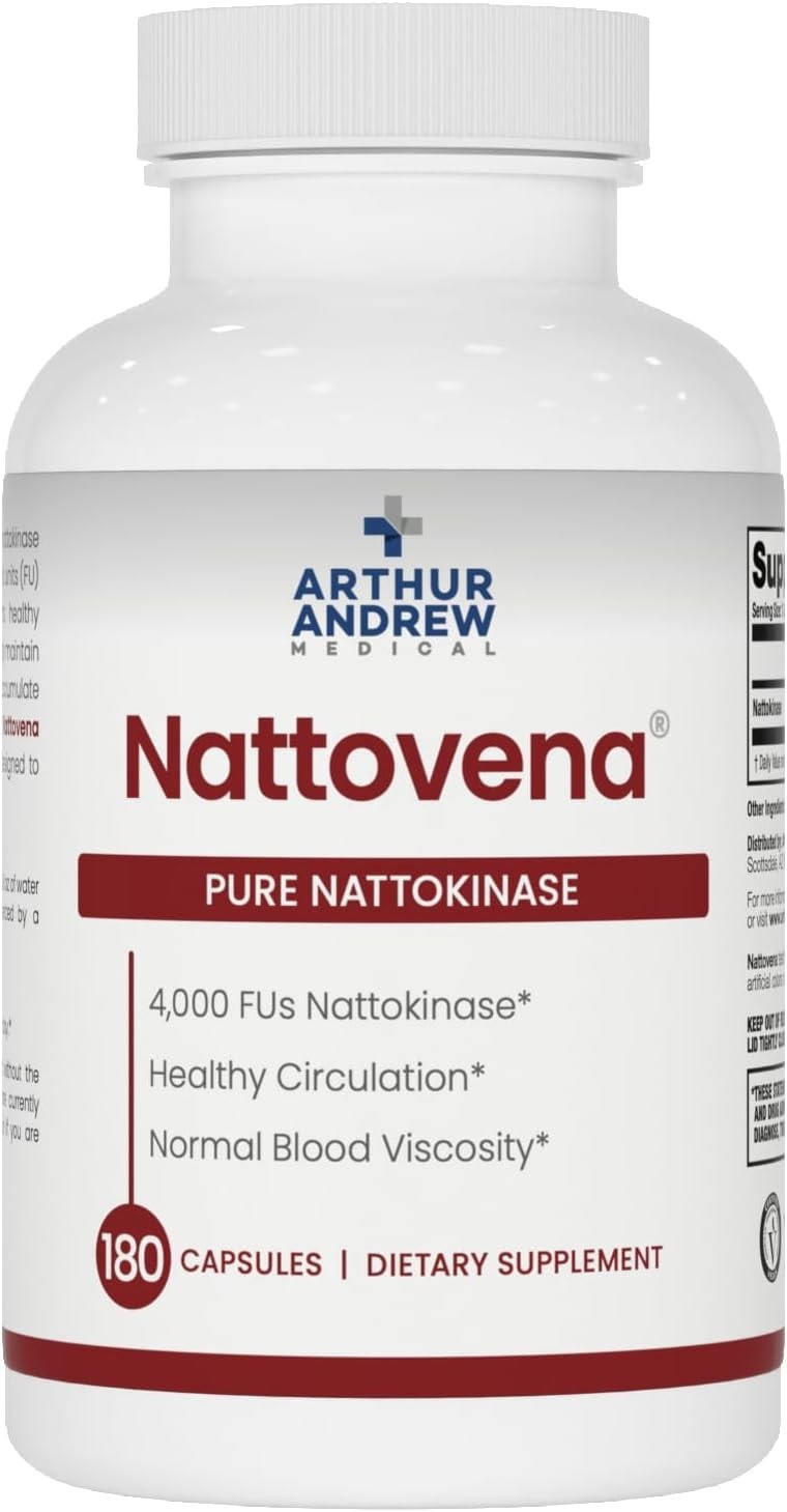 Nattovena, Pure Nattokinase Supplement, Double Strength 4,000 FUs per Capsule…