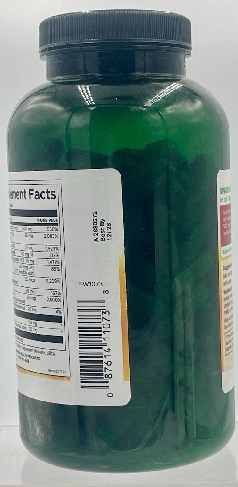 Swanson Super Stress B-Complex 240 Caps Energy Heart Nervous System EXP 12/26
