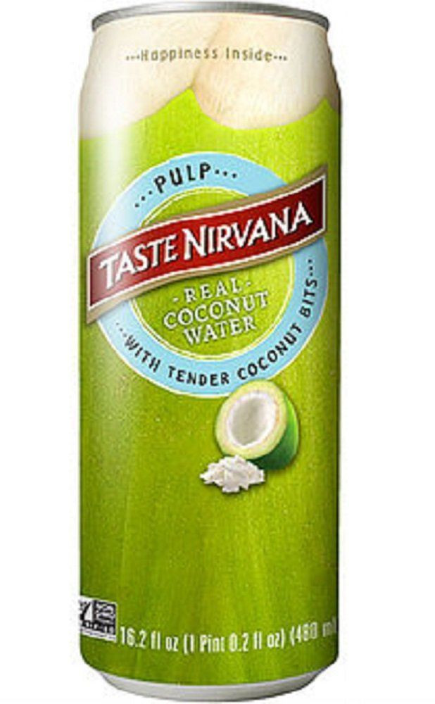 Taste Nirvana Real Coconut Water, Coco Pulp with 16.2 fl oz (Pack of 12)