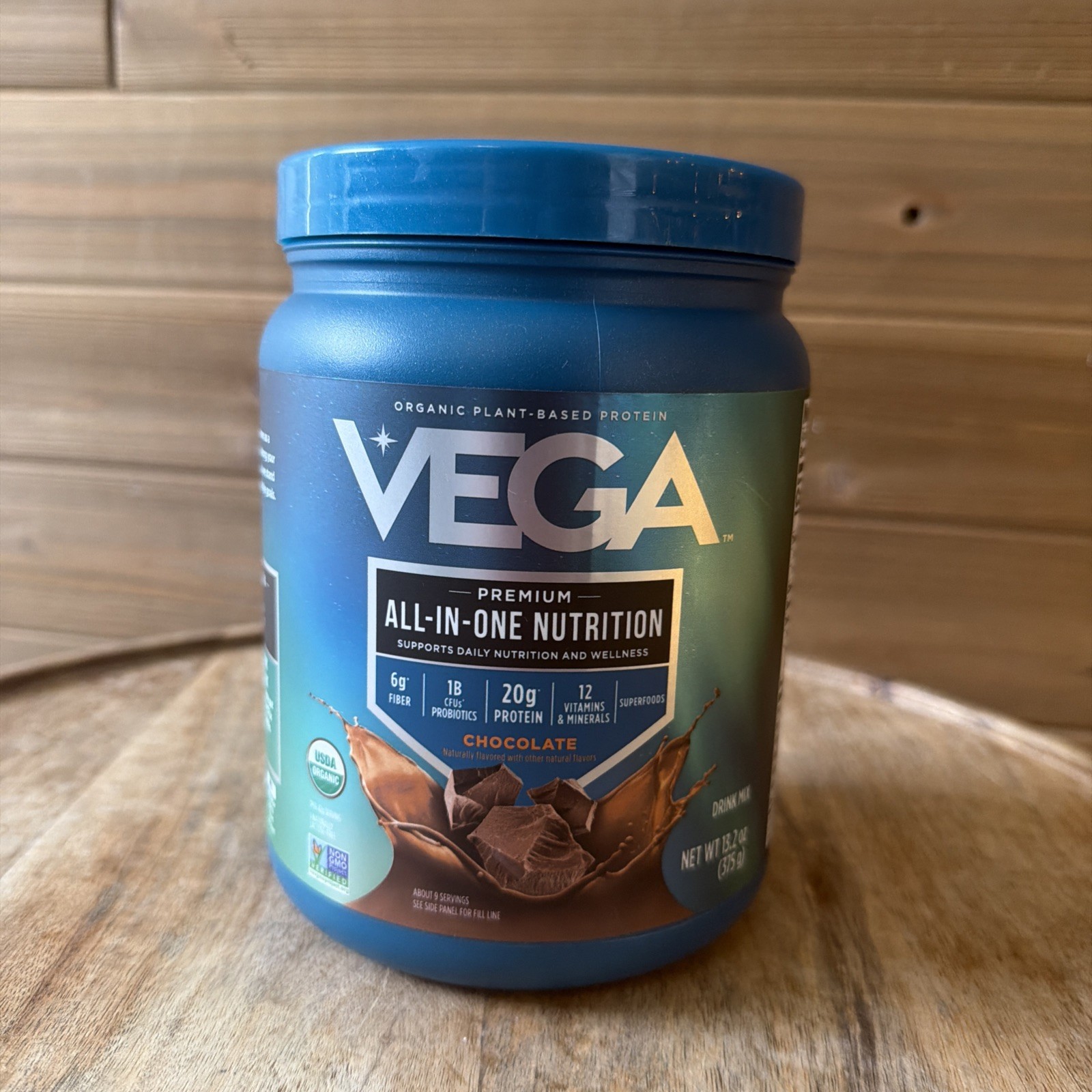 Vega Organic Plant-Based Protein, Chocolate, 13.2 oz – Exp 4/27