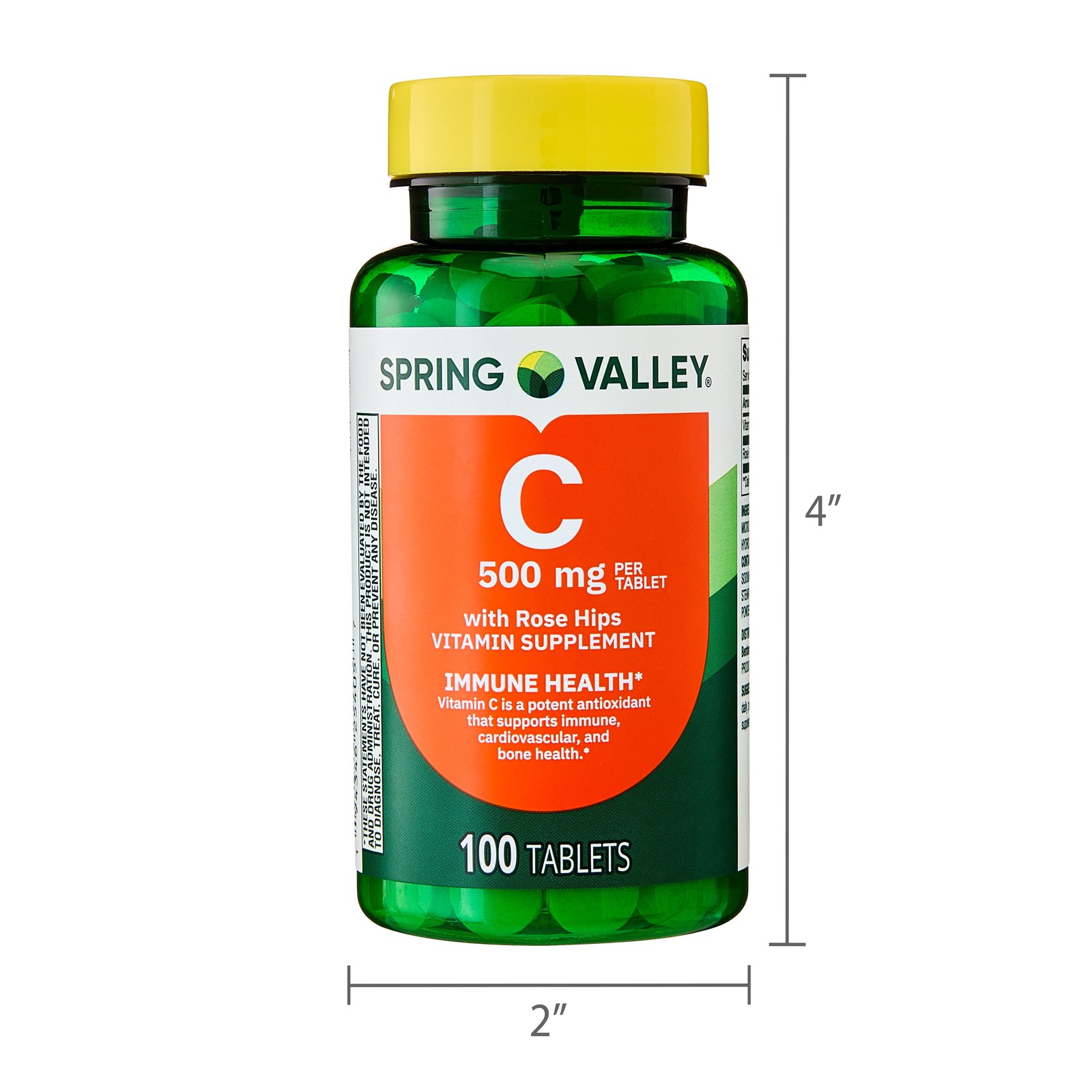 Vitamin C 500Mg with Rose Hips Immune Support 100 Tablets