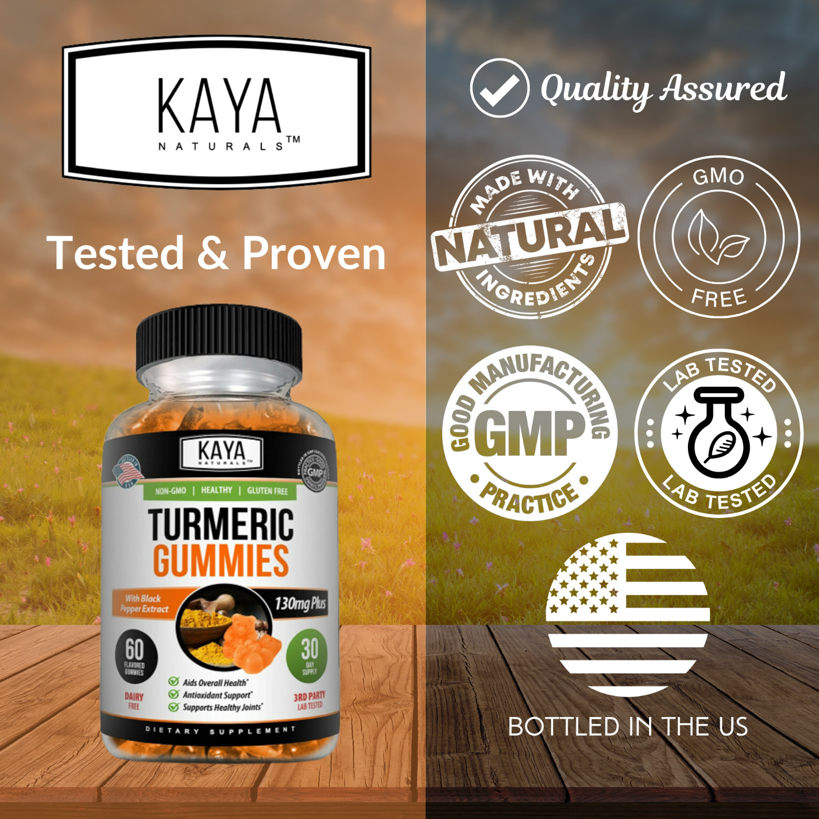 Turmeric Curcumin Black Pepper Gummies 60ct Joint Pain Inflammation Relief Gummy