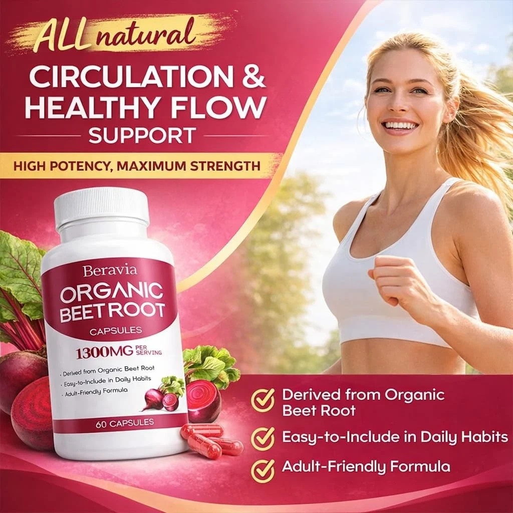 Beravia Organic Beet Root Capsules, Natural Beet Root for Daily Wellness and …
