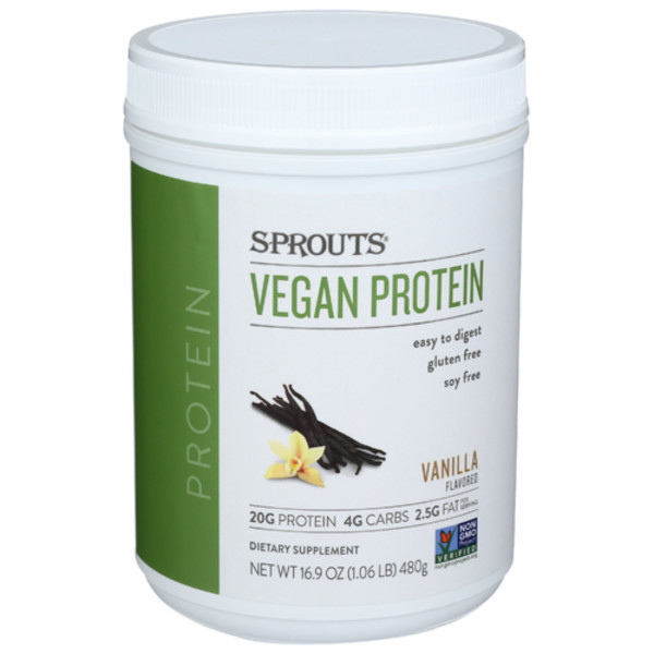 2 Pack – Sprouts Vanilla Vegan Protein 16.9 oz