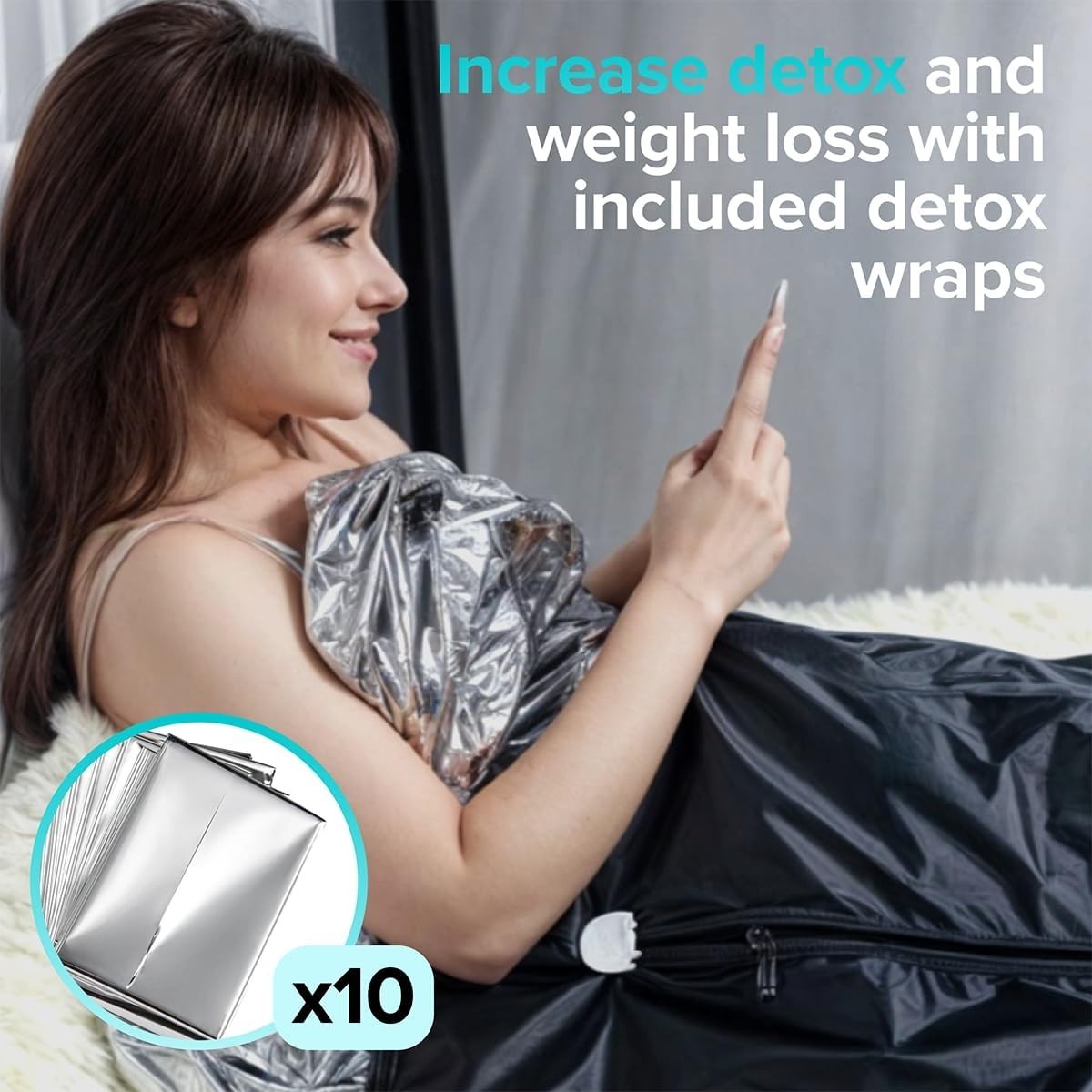 Detoxifying Sauna Blanket with Adjustable Settings for Personalized Experience