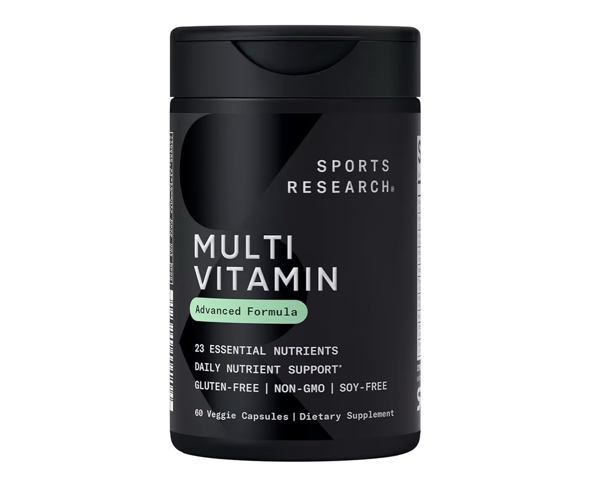 Sports Research Multivitamin Advanced Formula 60 Veggie Capsules Gluten-Free