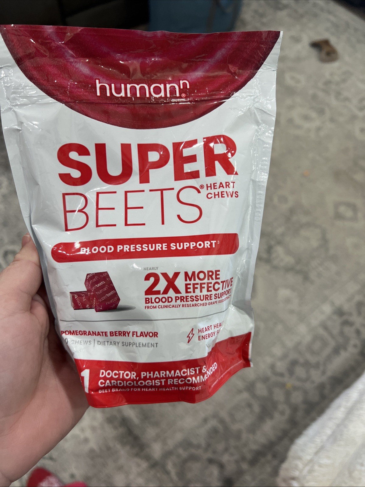 Human-N Super Beets / 60 count Pomegranate Chews for Heart Health