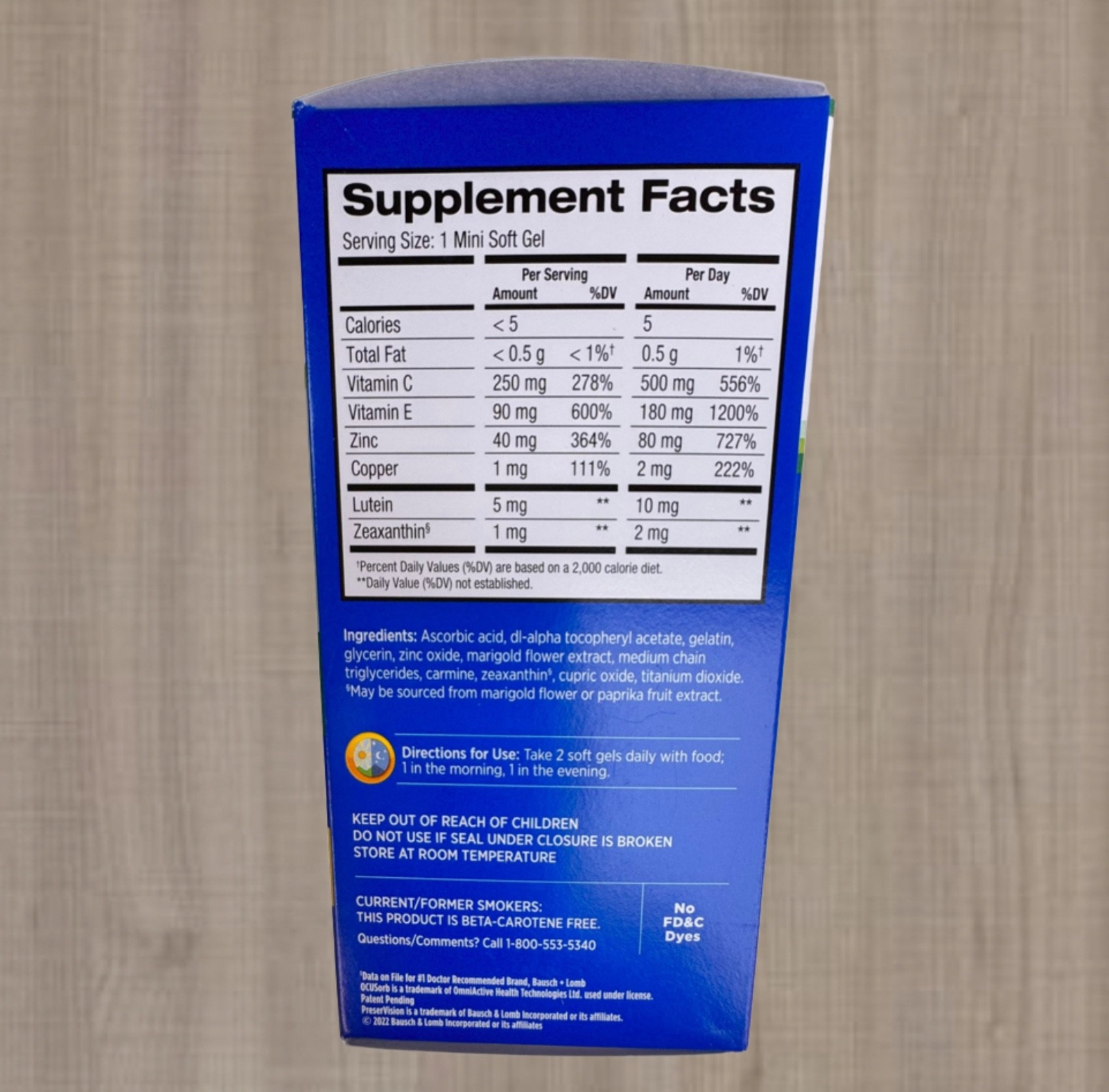 Preservision AREDS 2 210 Count Eye Vitamin Mini Soft Gels Antioxidant Supplement