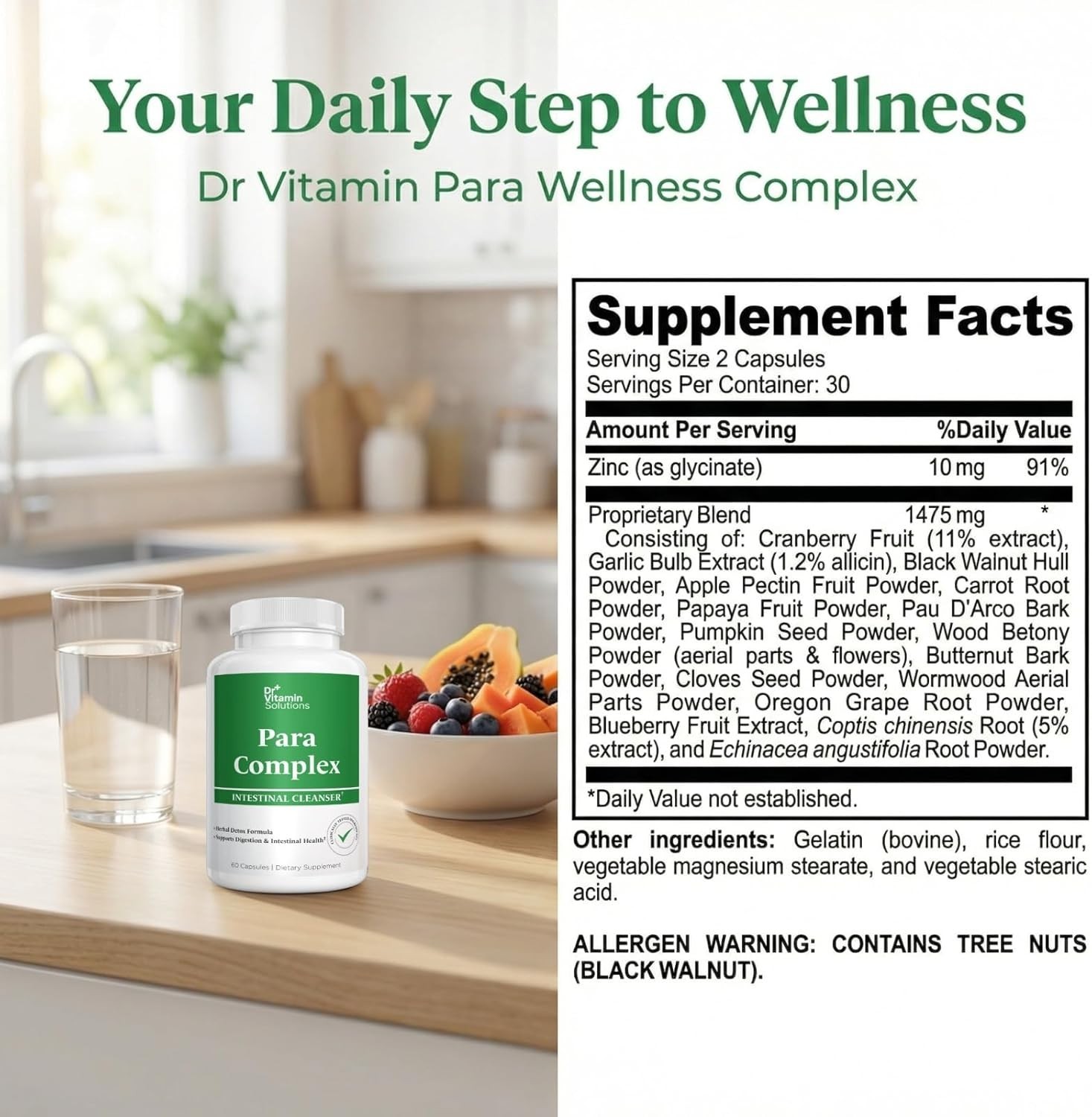 Para Complex Intestinal Cleanser – Wormwood, Black Walnut, Cleanse for Humans
