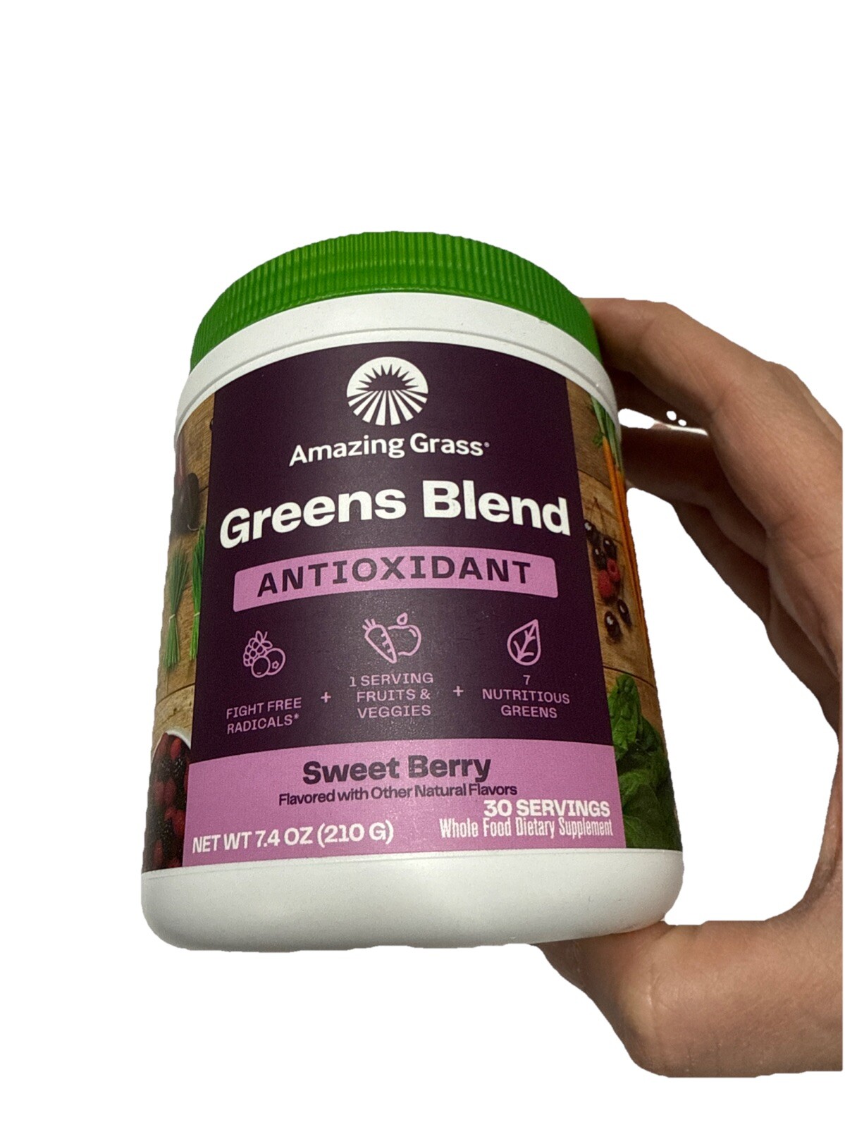 Amazing Grass Green Superfood Antioxidant Drink Powder, Sweet Berry – 30 Serving