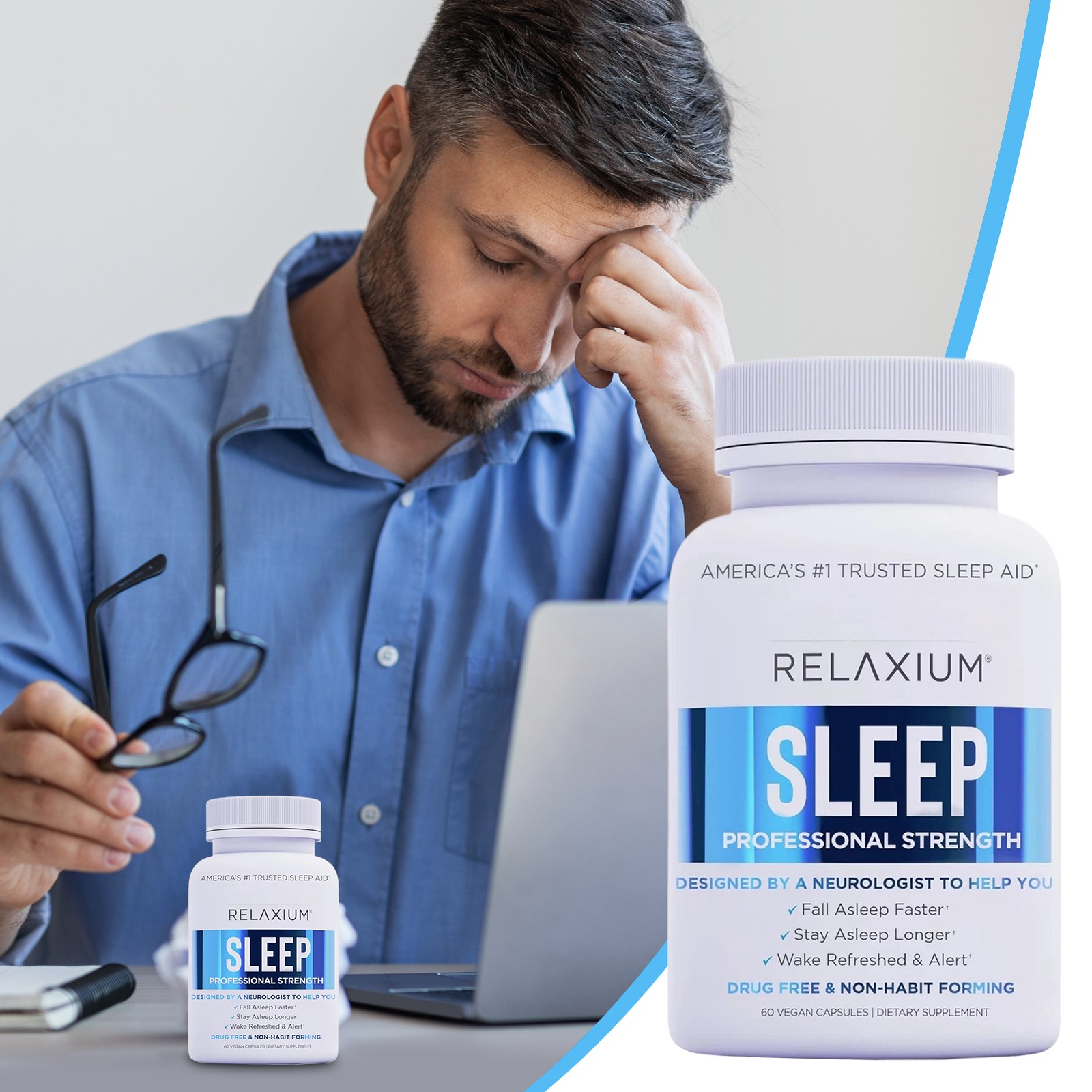 1-5 Pack Relaxium Sleep Natural Dietary Supplement for Better Sleep 60 Capsules