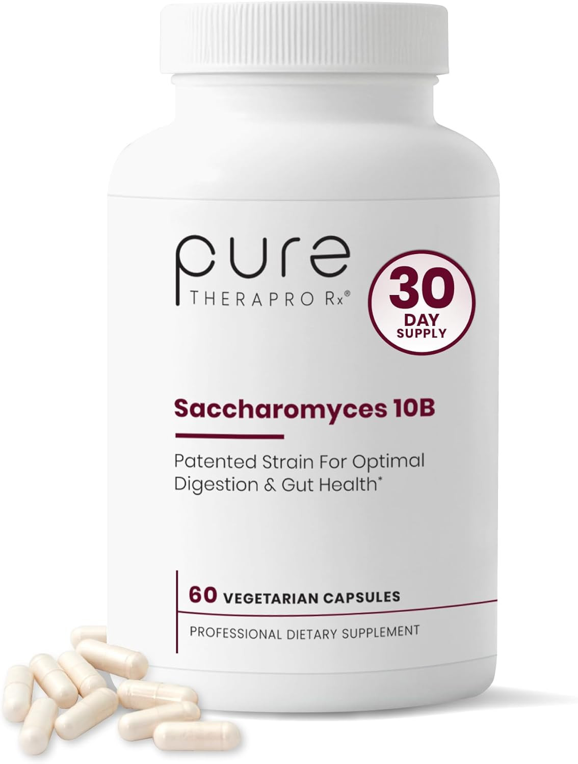 Pure Therapro Rx Saccharomyces Boulardii Probiotics 10B CFU 60 CapsulesEXP:09/28