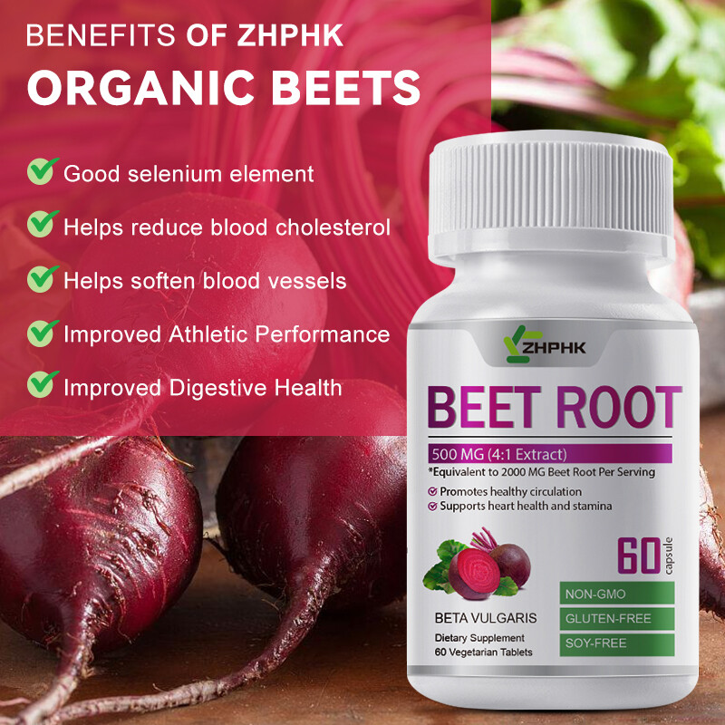 Beet Root Powder Capsules Beta Vulgaris Nitric Oxide Extract Super Food Juice