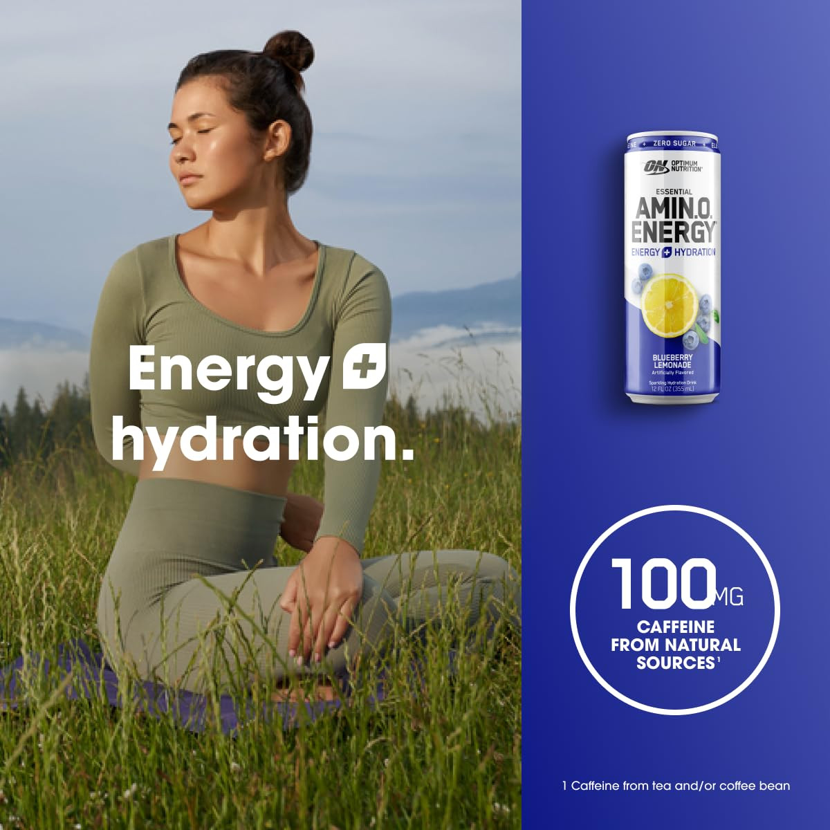 Amino Energy Sparkling Hydration Drink, Electrolytes, Caffeine, Amino Acids, …