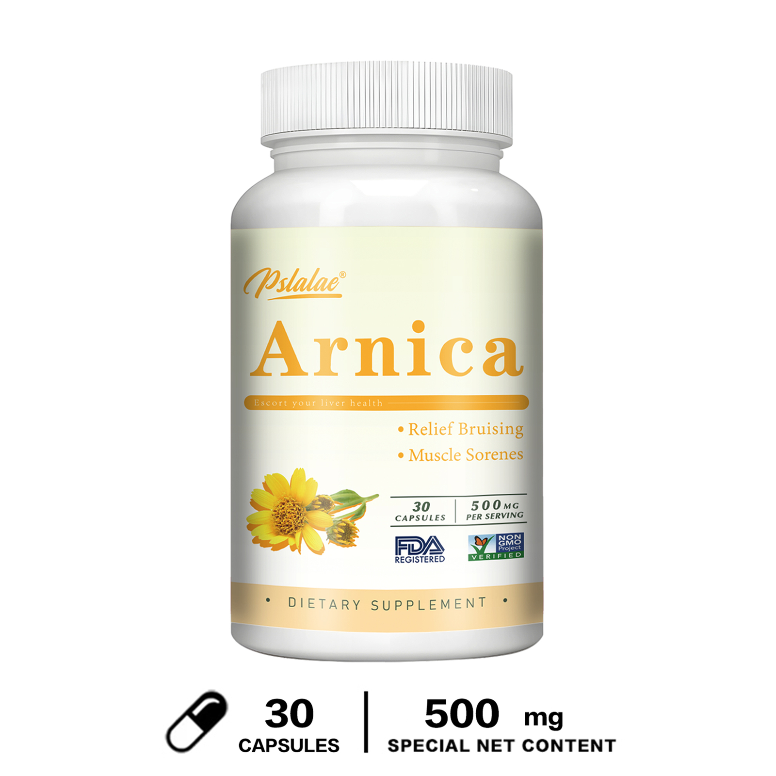 Arnica 500mg – Anti-Inflammatory, First Aid Bruises Sprains & Traumatic Injuries
