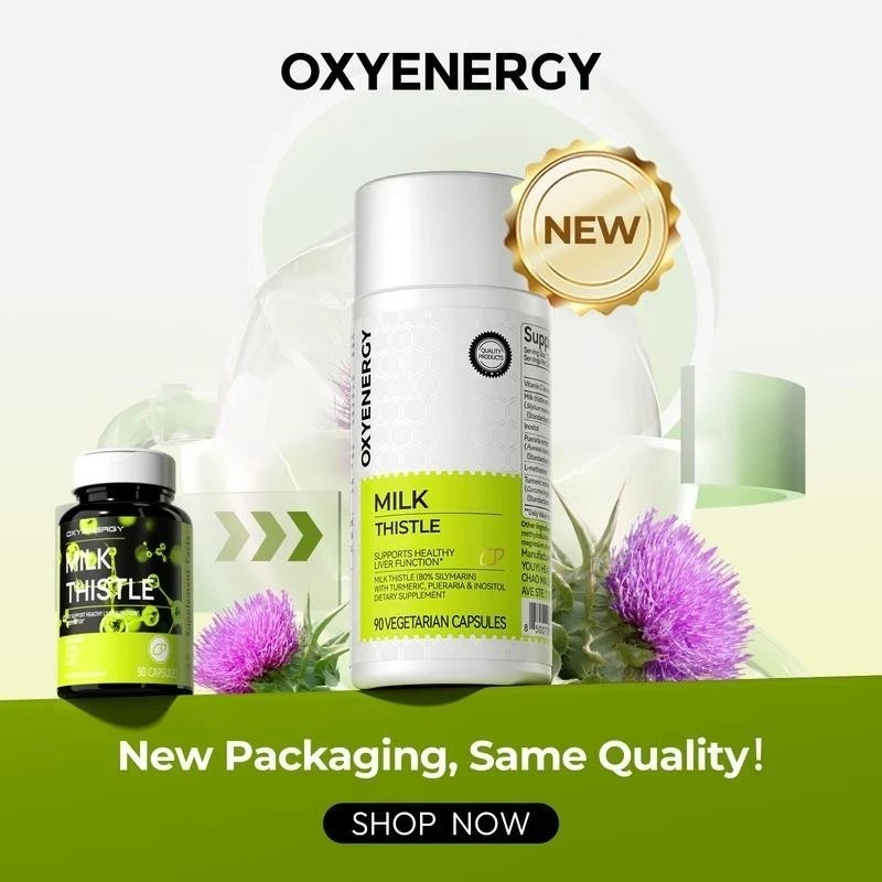 Oxyenergy Milk Thistle Liver Detox & Colon CleanseNatural Liver Health Support