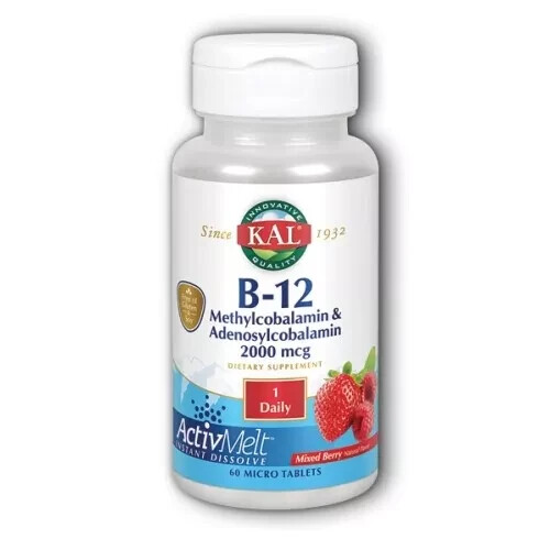 KAL B-12 Methylcobalamin Adenosyl 60 Count