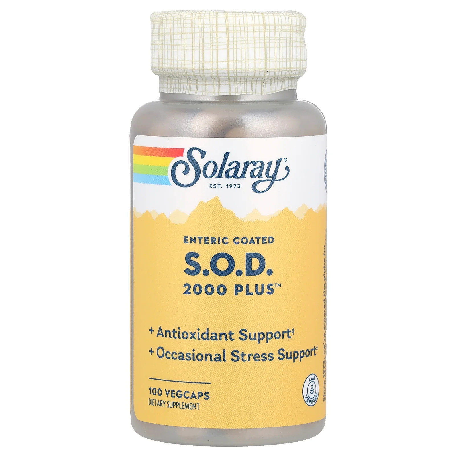 2 X Solaray, Enteric Coated S.O.D. 2000 Plus�, 100 VegCaps