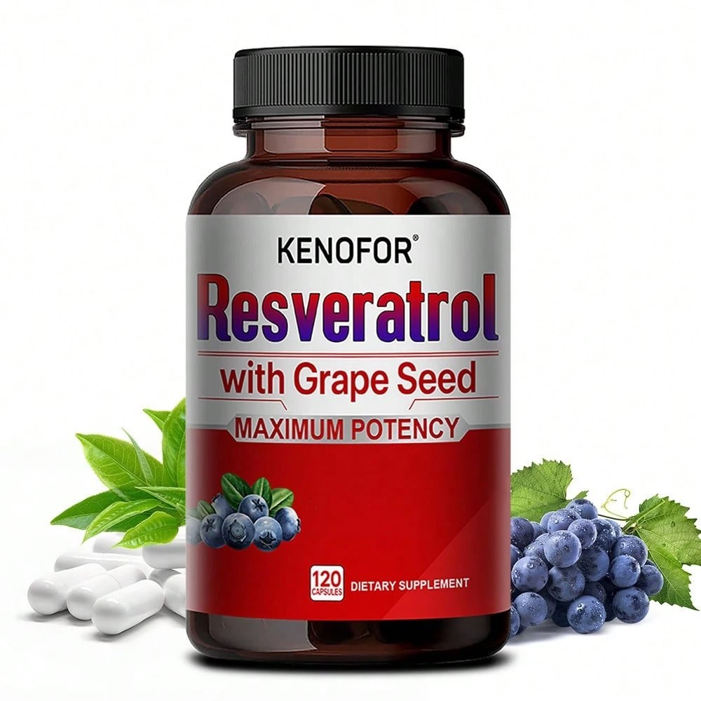 Resveratrol 1500mg Capsules 120 Count Adult Daily Dietary Supplement
