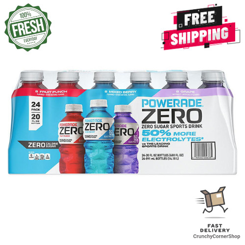 POWERADE ZERO Variety Pack Sports Drink, 20 fl. oz., 24 pk. – FREE SHIPPING