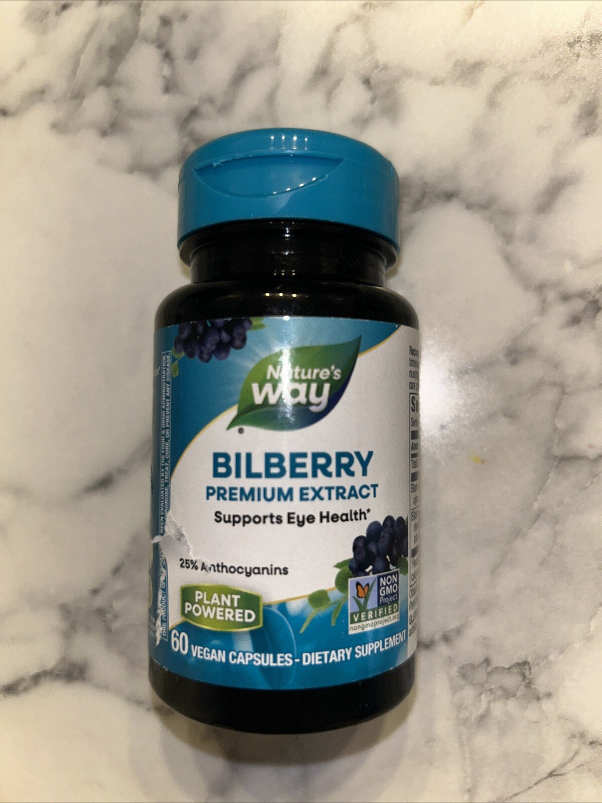 Nature’s Way, Bilberry, 60 Vegan Capsules Exp/01/31/2027
