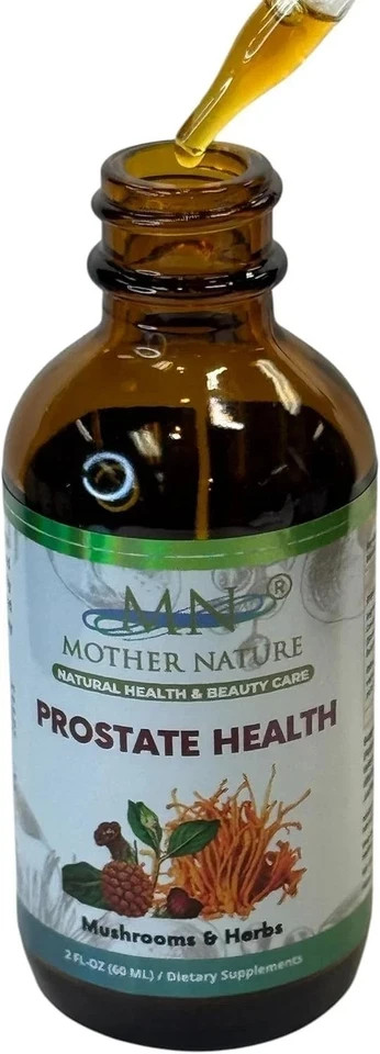 Organic Prostate Health Liquid Drops Tincture – Saw Palmetto Reishi Cordyceps