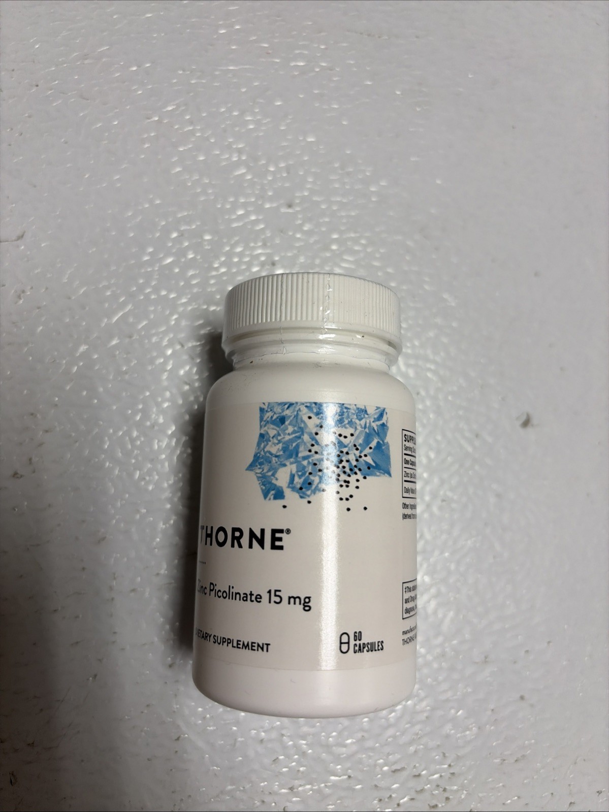 Thorne Zinc Picolinate 30mg, 60 capsules Exp 02/2029
