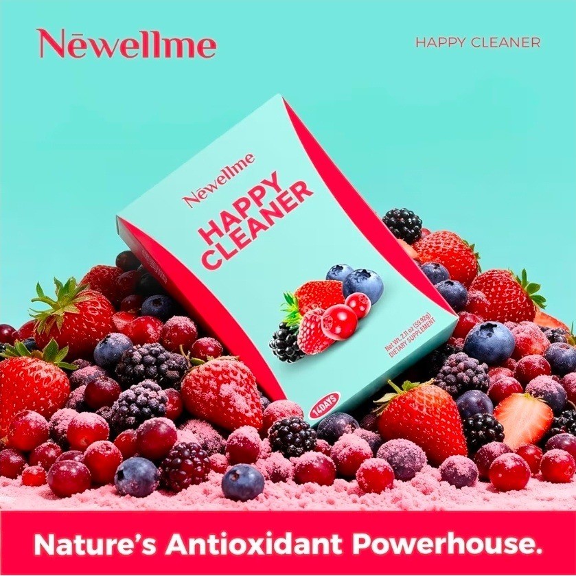 Newellme Happy Cleaner 14 Day Supplement Berry Powder 14 Sachets NEW