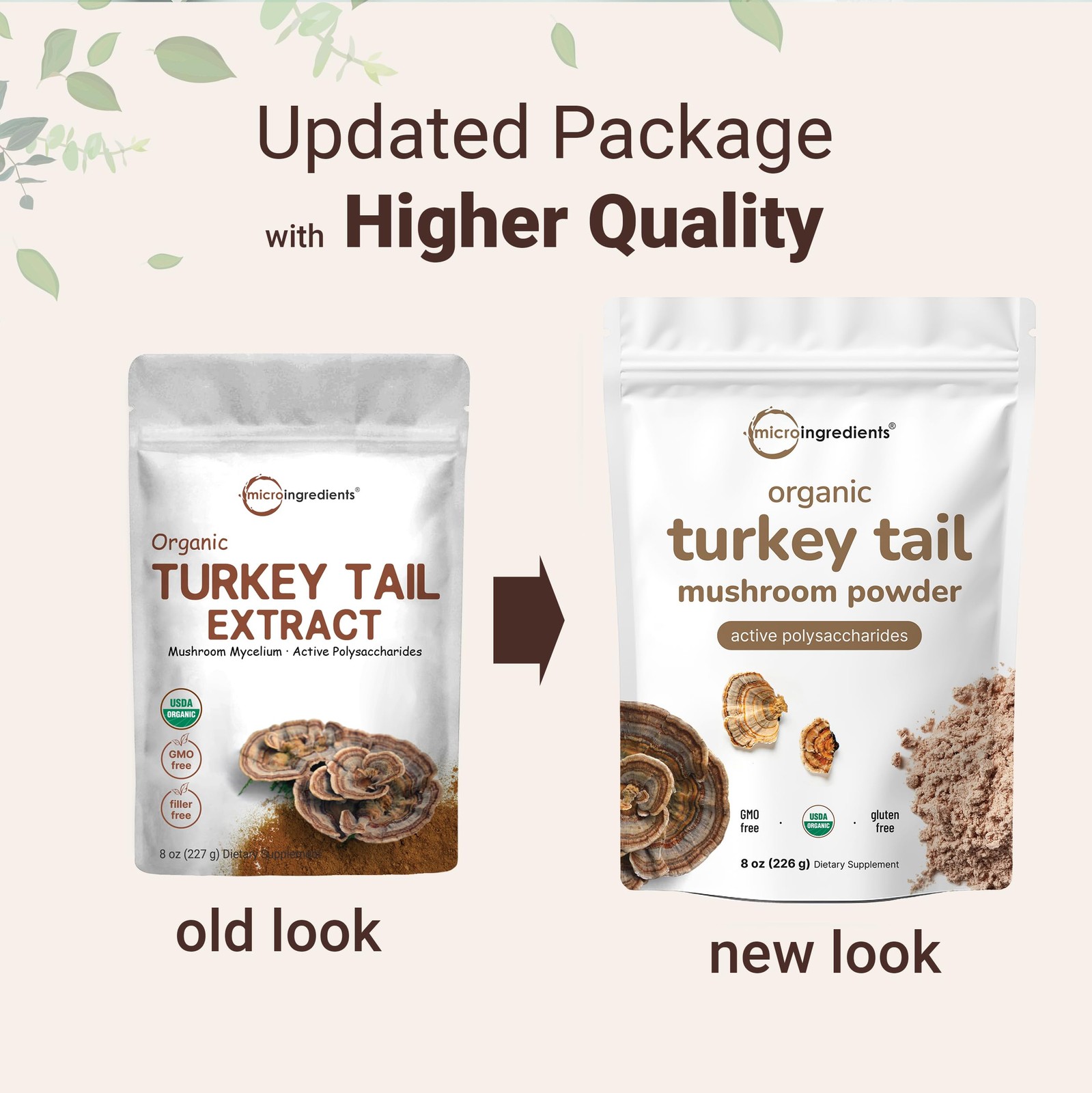 Organic Turkey Tail Mushroom Powder (50:1 Extract), 8 8 Ounce (Pack of 1)