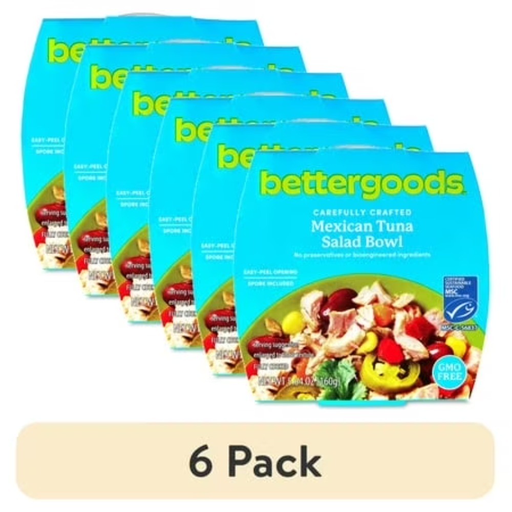 (6 pack) bettergoods Mexican Tuna Salad Bowl, MSC Certified, 5.64 oz