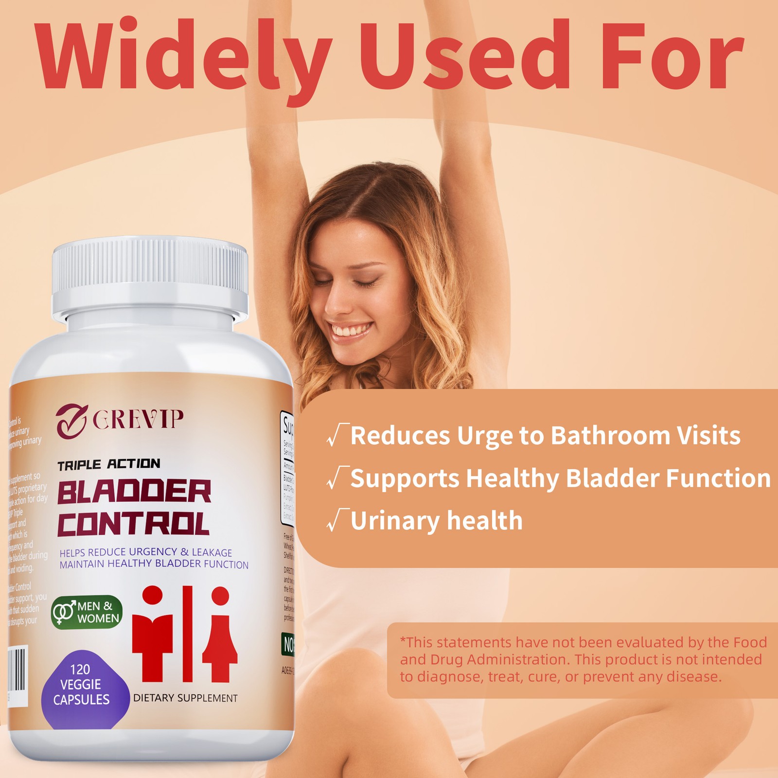 Triple Action Bladder Control – Go to Toilet Less Frequently Urinate Relief