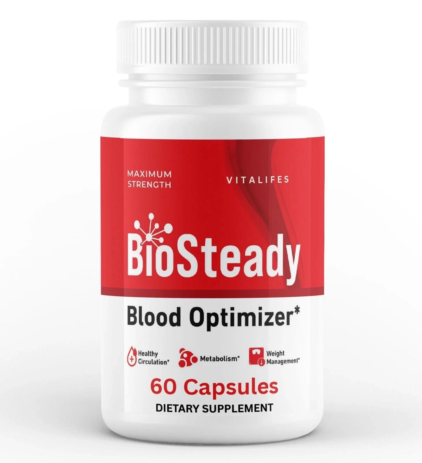 (3 Pack) BioSteady Advanced Blood Max Support Supplement Bio Steady 180 Capsules