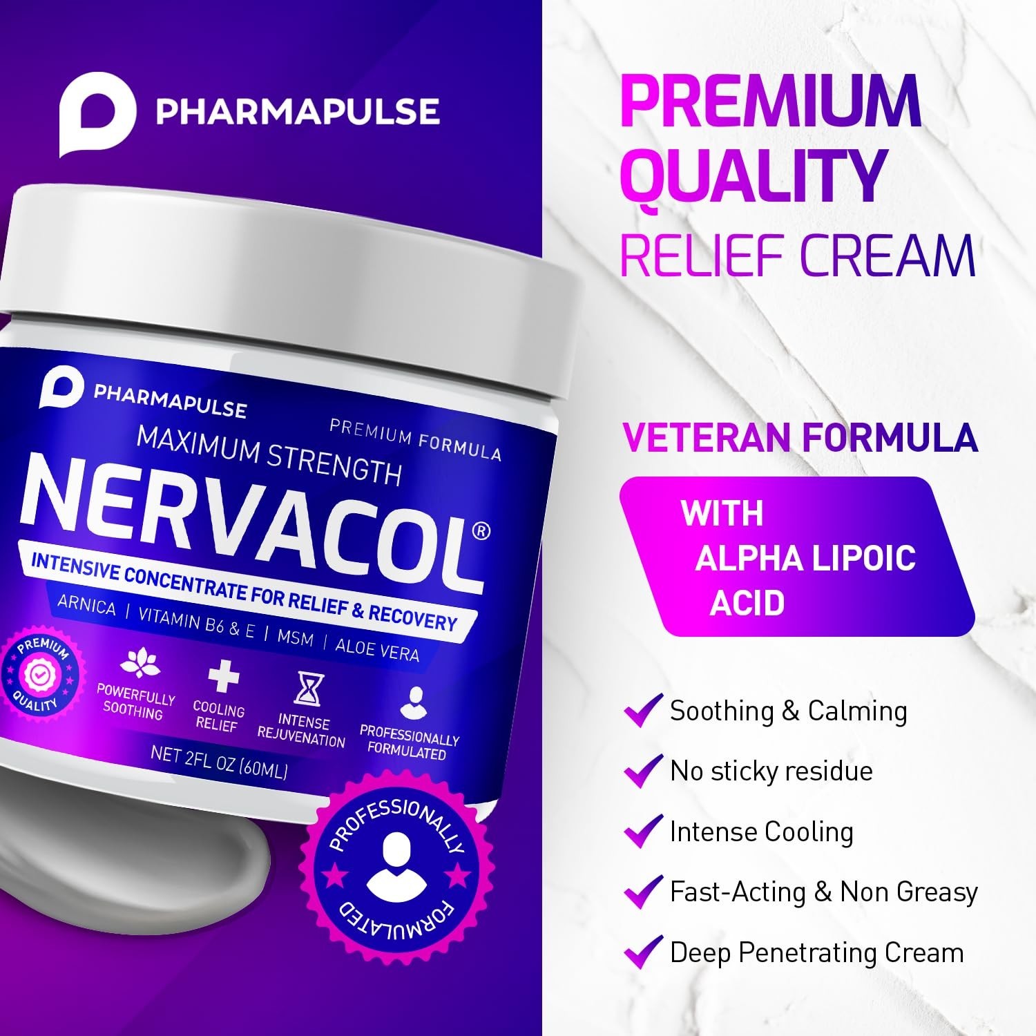 Pharmapulse Neuropathy Cream – Maximum Strength for Feet, Hands, Legs, Toe